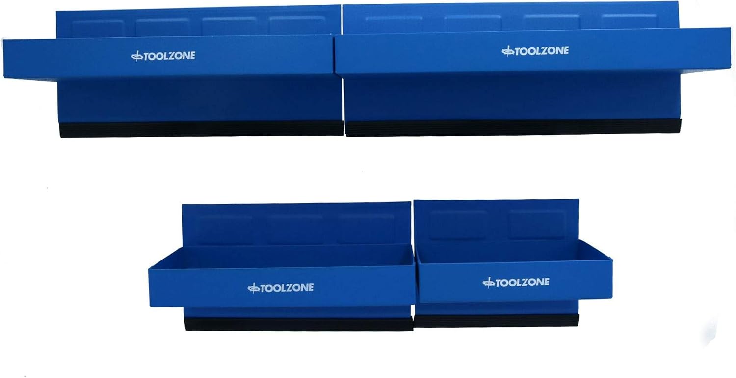 Magnetic Tool Tray Storage Holder Set Side Shelf Tool Box Cabinets 4pc Set