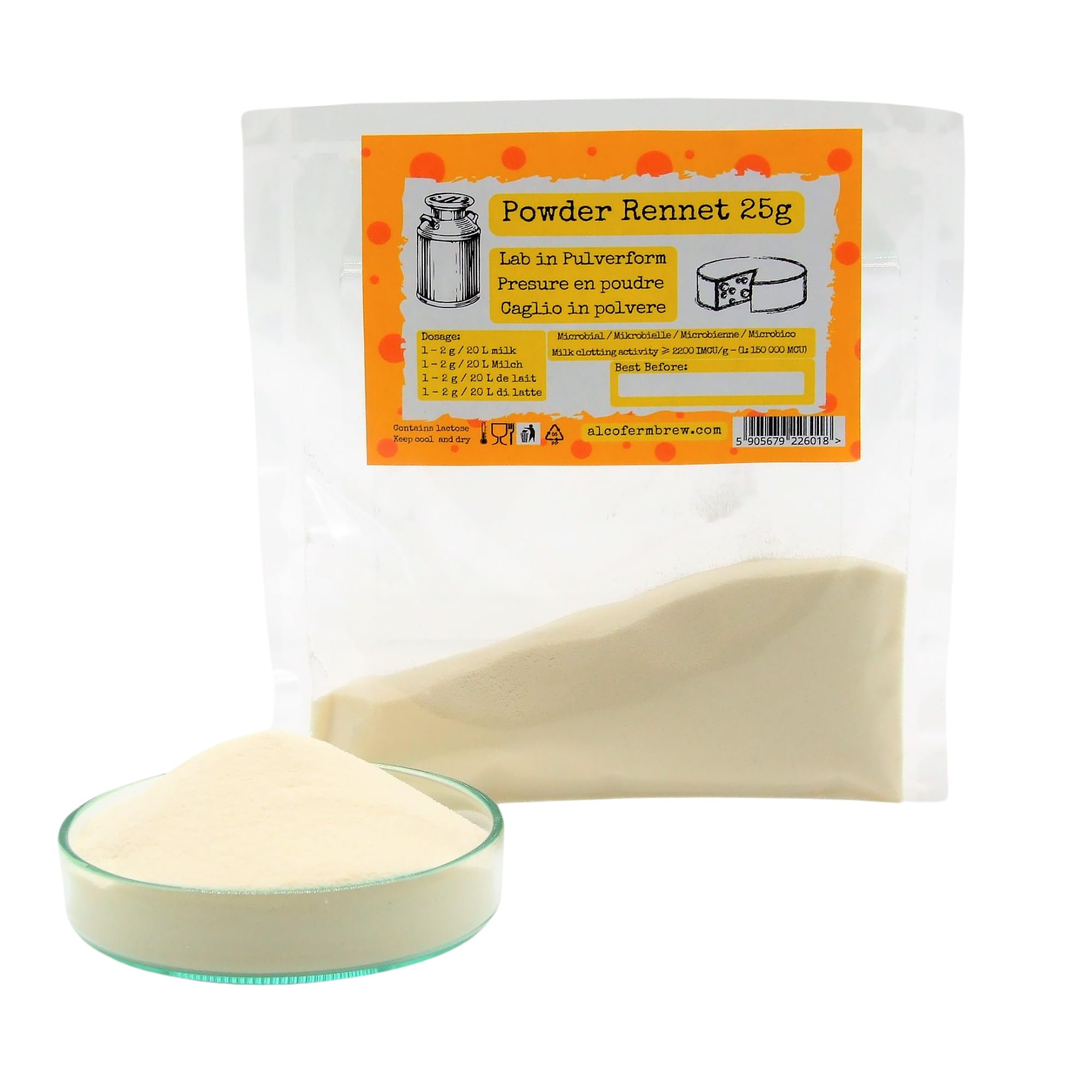 Lab Mikrobielle 25g + Käsekultur 5g + Calciumchlorid 10g - Käseherstellung