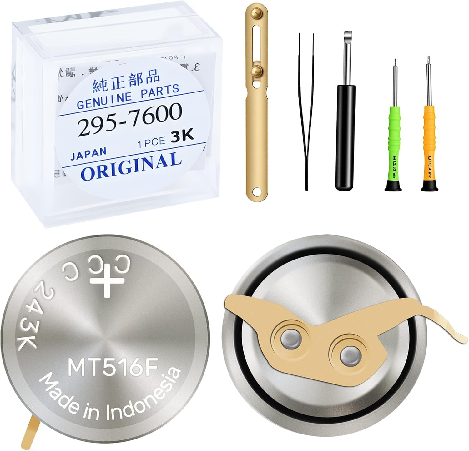 YUFEEI 295-7600 Watch Battery Compatible with Citizen Eco-Drive 295-76/295-7600 A930 A980 B020 B023 A930 A980 MT516 MT516F Sealed Capacitor