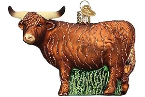 Crystal Clear Highland Cow Glass Ornament