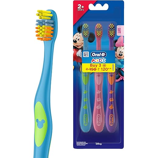 Oral-B Mickey Soft Toothbrush Set (Pack of 3)