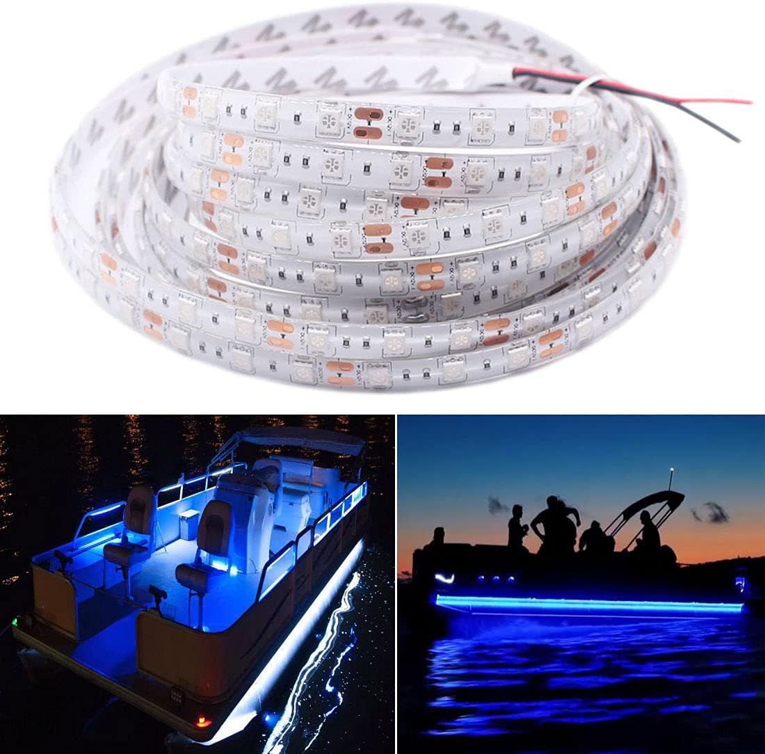 Vbakor 50FT LED Boat Lights, Waterproof Marine Pontoon Led