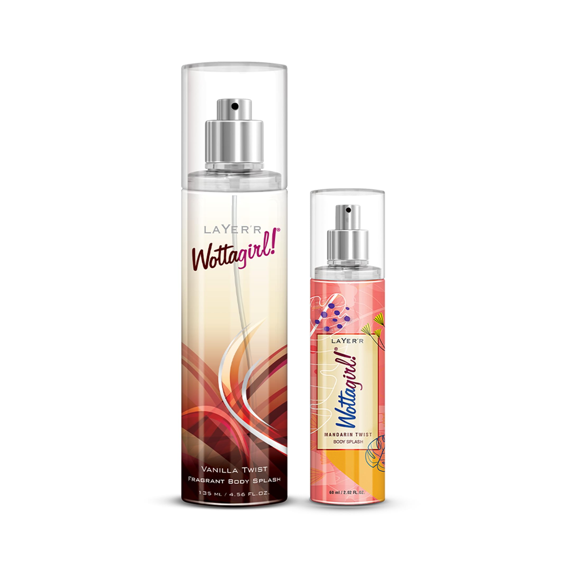 Layer'r Wottagirl Body Splash Vanilla Twist 135Ml With Layer'R Wottagirl Mandarin Twist 60Ml, Spray,Women-image-8