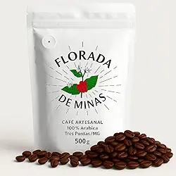 Café Especial em Grãos Torrado ou Moído 500g - 100% Arábica Coffee - Arara, Mundo Novo e Catuaí - Florada de Minas (500g, Grãos Arara)