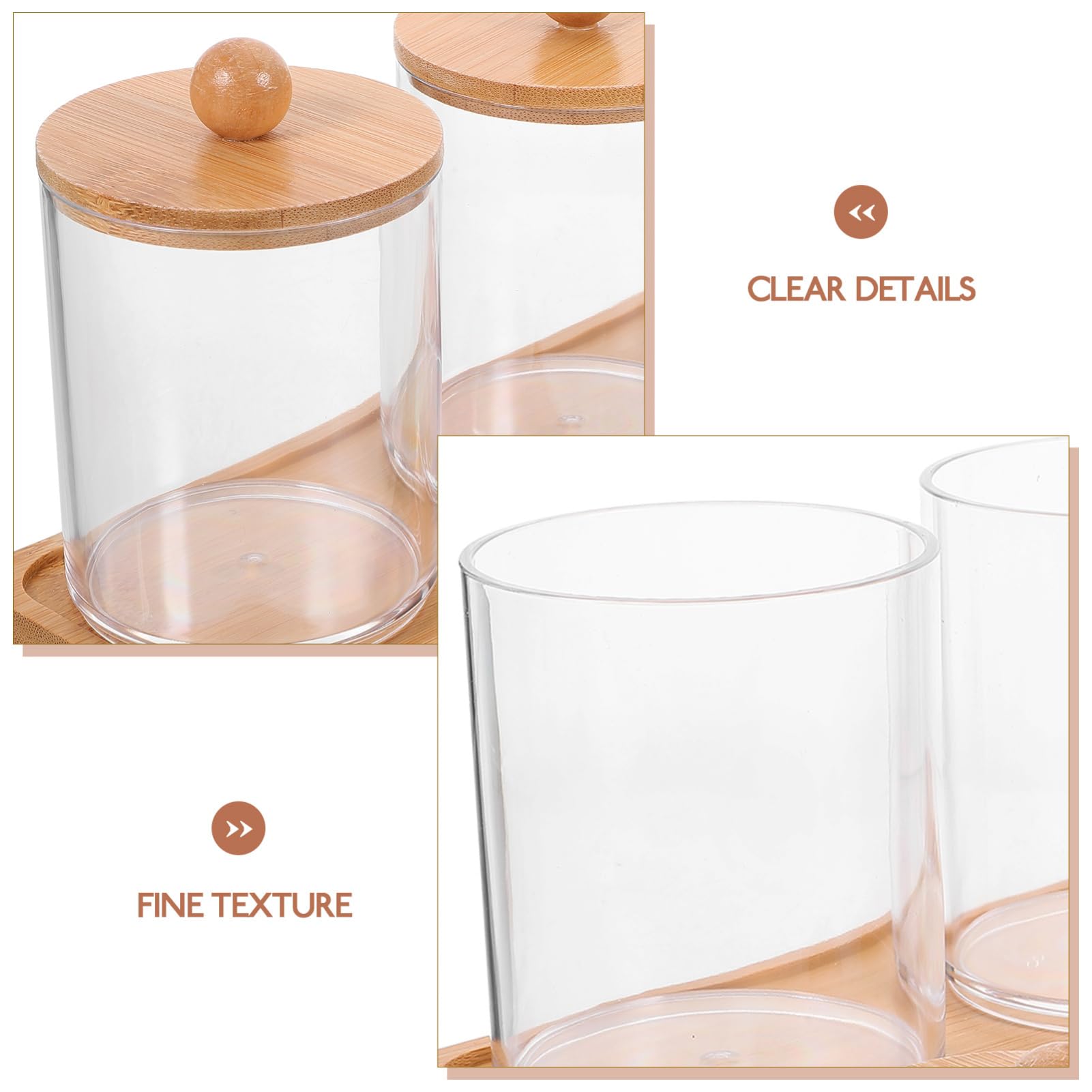 Amosfun 3 Sätze Make-up- Schminktisch Kommode Wattepaddosen Für Wattebällchen Multifunktionale Badezimmer-waschtisch-organizer Wattepads P.s