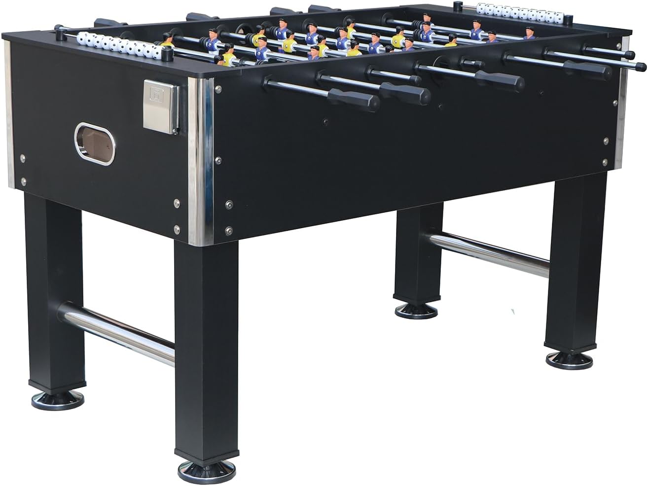 LKTART Foosball Table,Football Arcade Soccer Game Table for Offices Home Adult Kids with Leg Levelers & Heavy Duty Legs Balls 2 Cup Holders