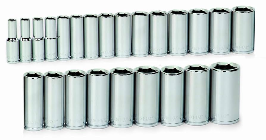Williams 32945 24-Piece 1/2-Inch Drive Metric Deep 6 Point