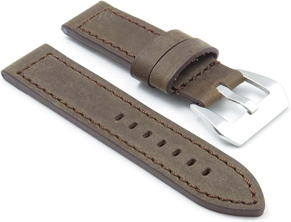 DASSARI Bentley Vintage Leather Watch Band Compatible with Panerai