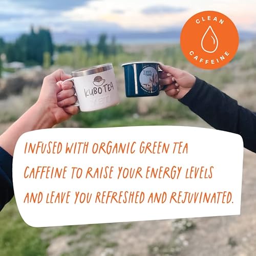 Kubo Tea, Organic High Energy, High Caffeine Blend, 20 Servings (155Mg Caffeine Each), Pyramid Tea Bags, Compostable & Biodgradable Packaging, Brew Hot Or Iced, Healthy Coffee Substitute- Coconut Chai Black Tea #TOP4