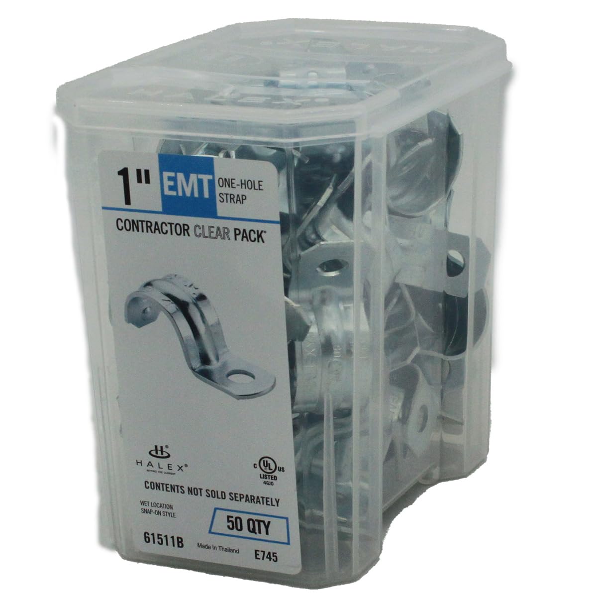 Correas de 2,54 cm Halex 61511B abrazaderas tubos fijación plateada