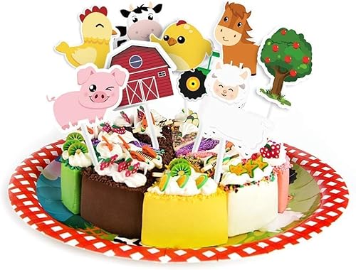 Vista 60 de WERNNSAI 36 decoraciones para tartas de dinosaurio, decoraciones de cumpleaños de dinosaurio, decoración de cupcakes de dinosaurio, decoración