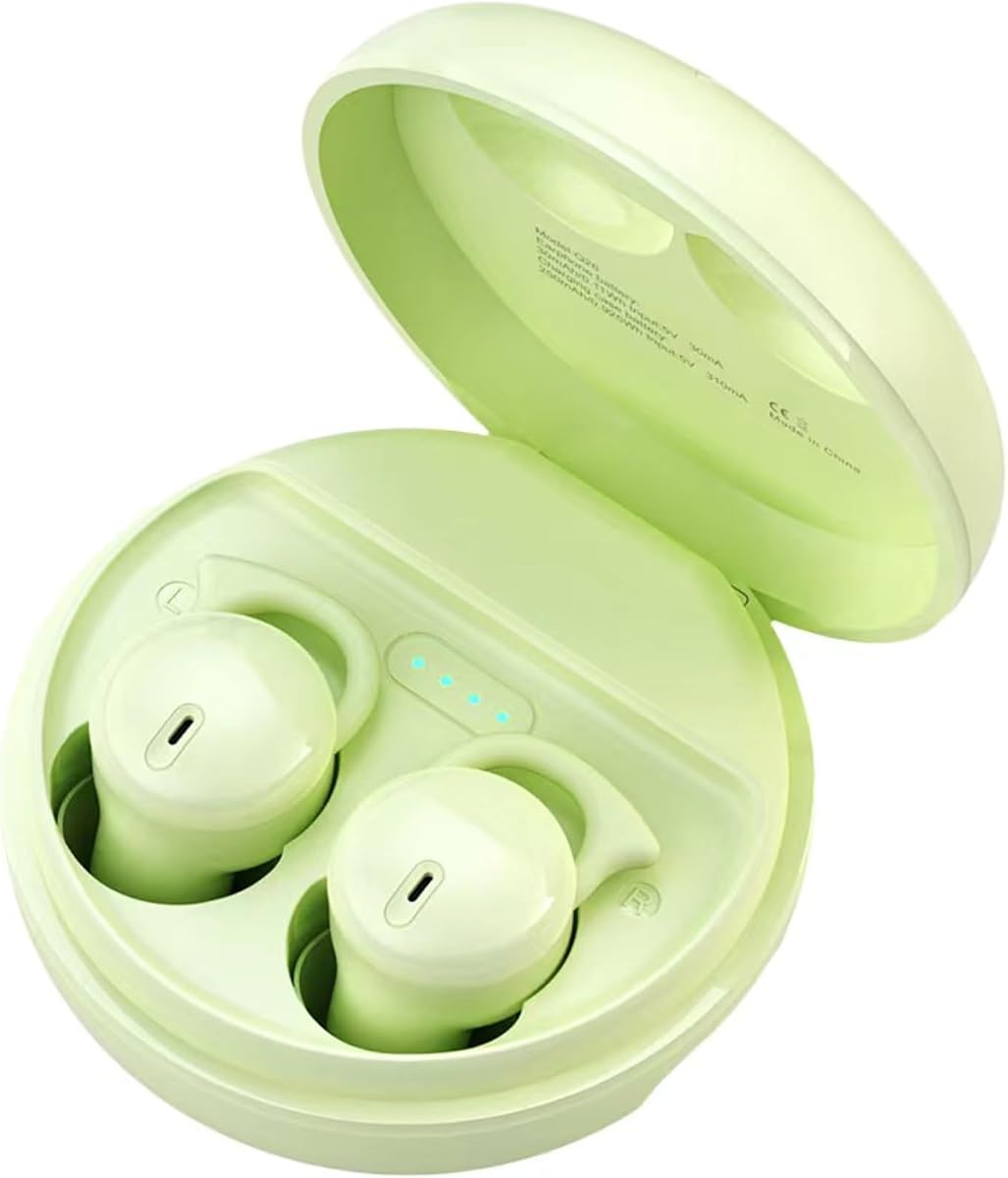 Invisible Sleep Headphones, Sleeping Earbuds for Side Sleepers (Green) | Small Comfortable Noise Blocking Sleep Earphones,Bluetooth 5.3 Wireless Earbuds,Mini Ear Buds for Sleeping
