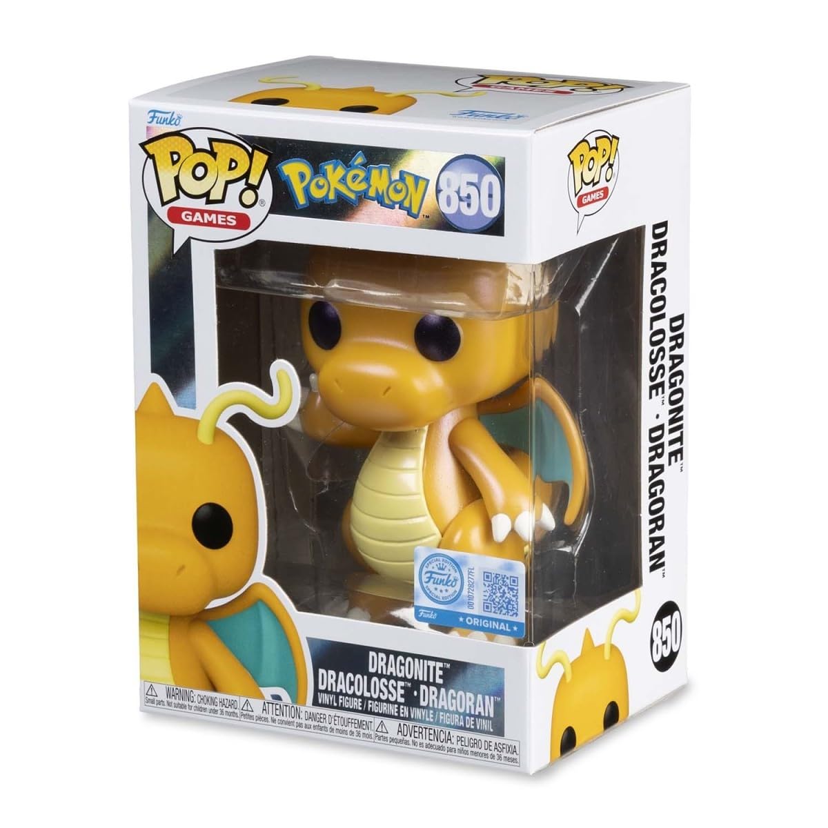 Funko Pop! Games: Pokémon - Dragonite (edición especial nacarada) #850