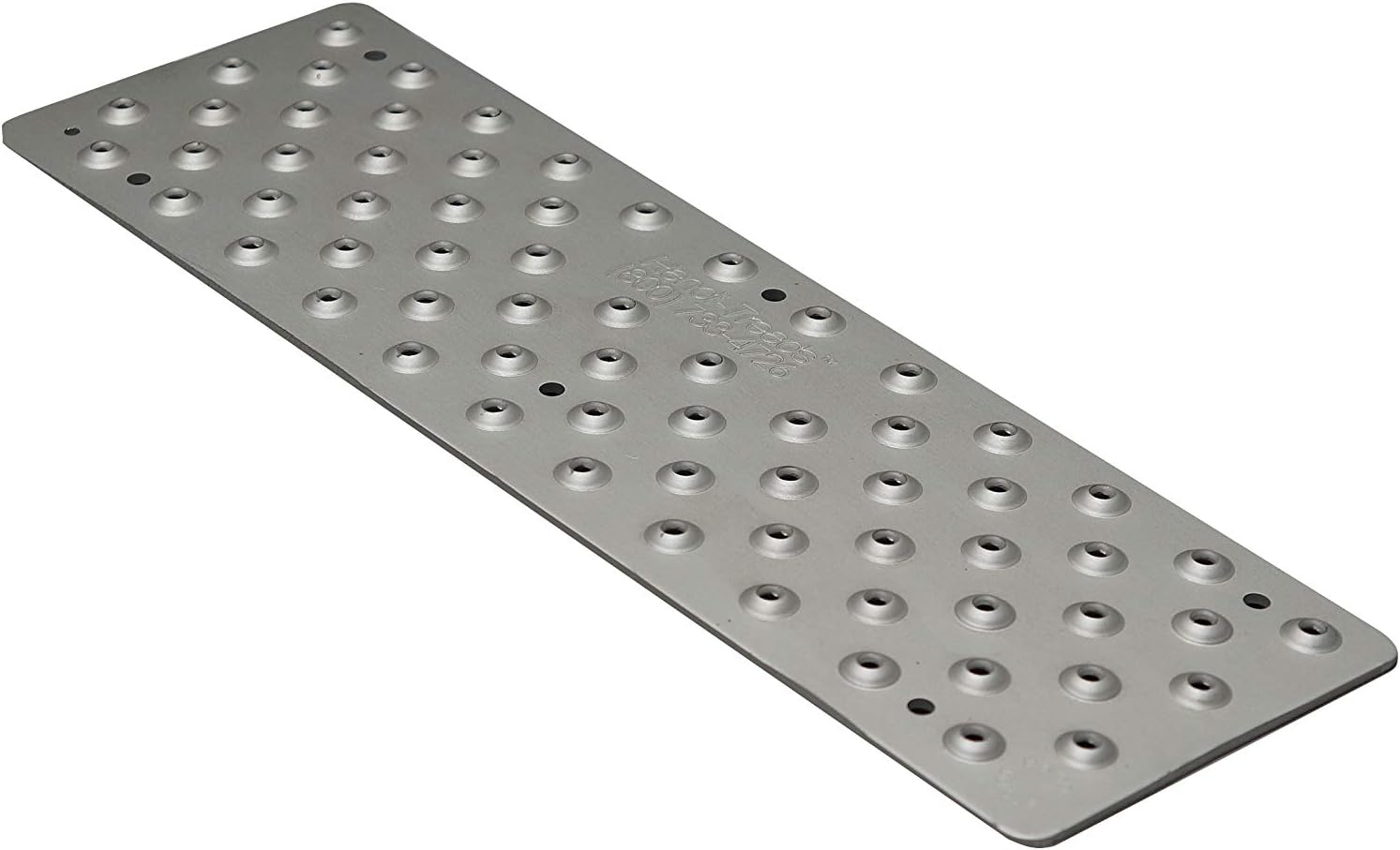 Handi-Treads Non Slip Aluminum Pad, Powder Coated Gray, 3.75 x 12 with Color Matching Wood Screws, Each