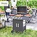 Outsunny 3+1 Burner Gas BBQ Grill, Outdoor Barbecue Trolley with Wheels, Warming Rack, Side Shelves, Cabinet, Thermometer for Garden, Party, Camping, 110L x 50W x 100Hcm, Grey
