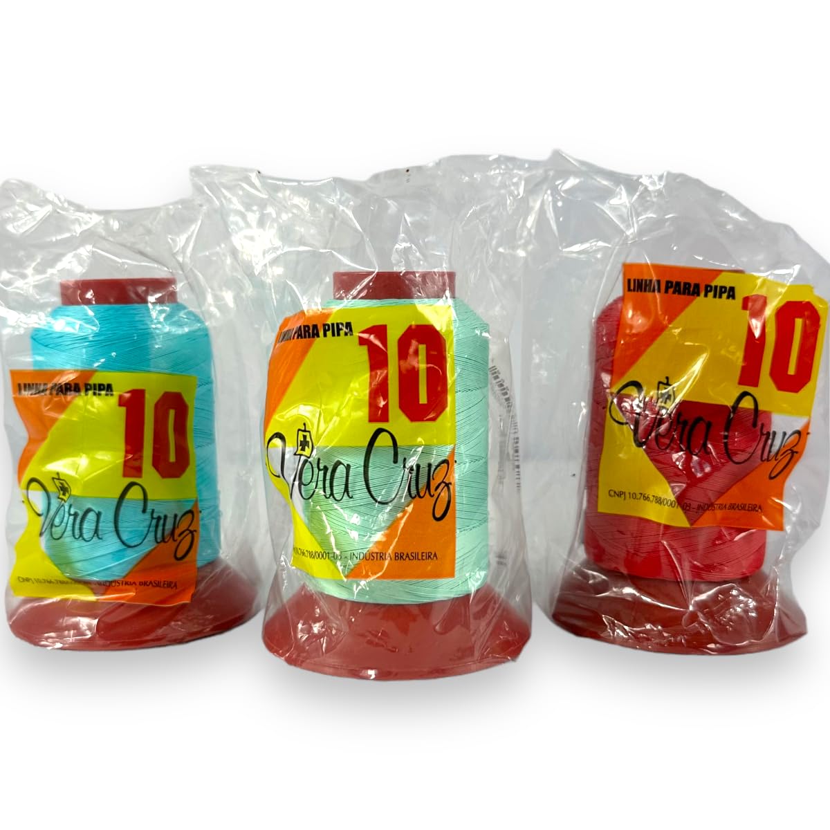 Linha Vera Cruz Para Pipa Fio 10 de 500 Jardas 100% Algodão Tex 85