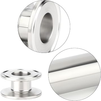 TAISHER 1PCS 304 Stainless Steel 1.5 Tri Clamp 50.5MM Ferrule Flange Sanitary Spool Tube Seamless Round Tubing with 2PCS Washers (1 Length/25MM)