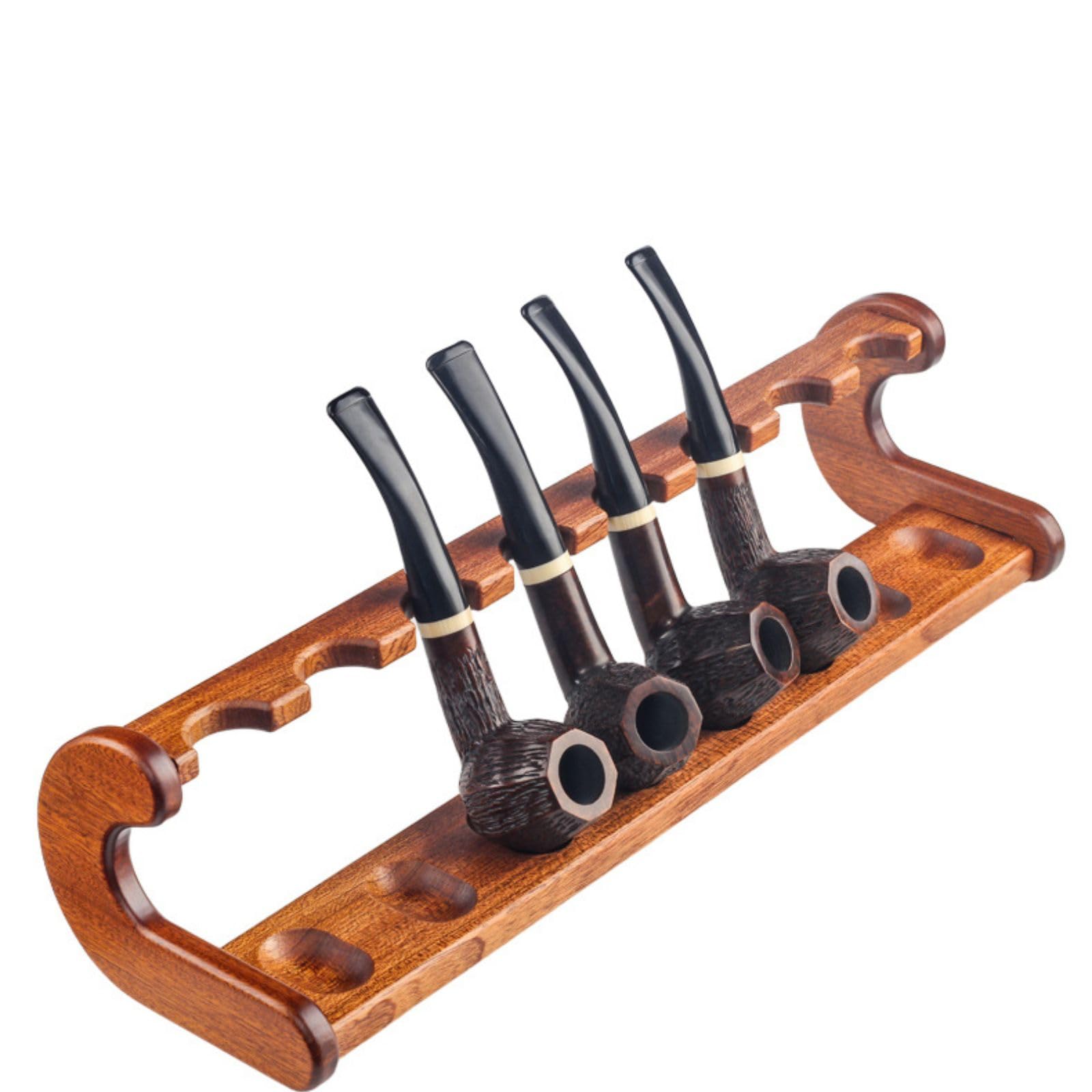 bangminda Tobacco Pipe Stand, Wood Pipe Stands Holder for Smoking Pipes, Pipes Rack for 8 Tobacco Pipes, Tobacco Pipe Accessories