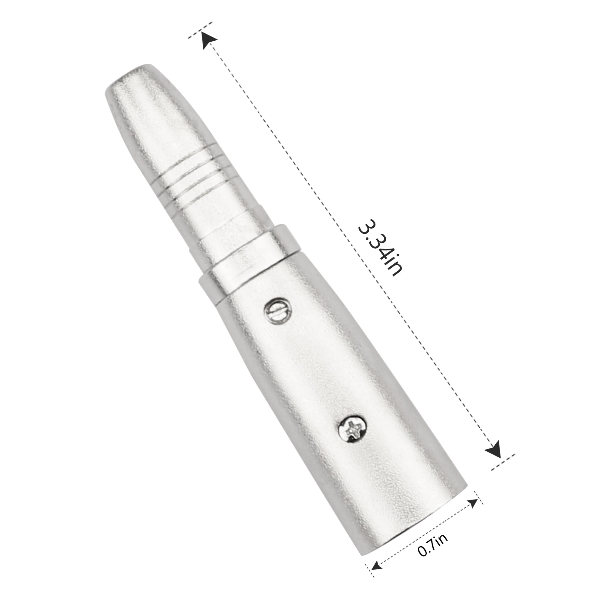 2 x XLR-Stecker auf 6,35-mm-Buchse, Adapter, 3-poliger XLR-Stecker auf Viertel-Zoll-Buchse, Audio-Adapter, kompatibel mit Mikrofon, Stereo, Mischpult