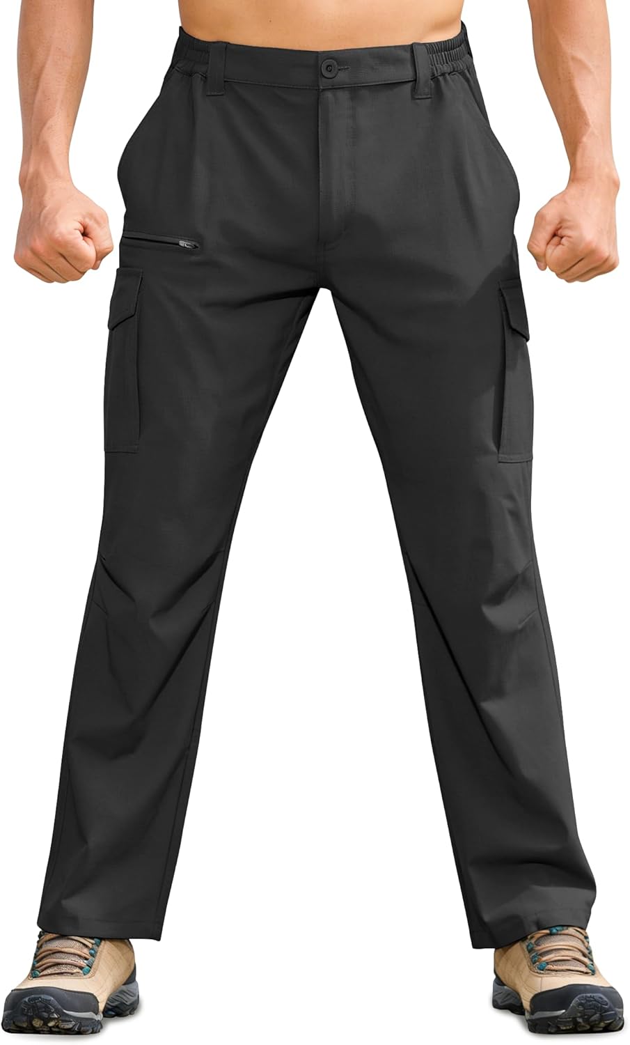 Lightweight Water-Resistant Men’s Hiking Pants with 8 Pockets