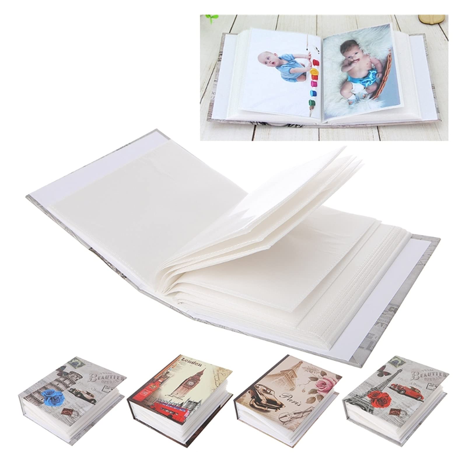 GLigeT Album fotograficzny 100 zdjęć kieszeń na zdjęcia album śródmiąższowy prezent dla dzieci nadaje się do albumów fotograficznych rodziny, albumów fotograficznych przyjaciół, albumów