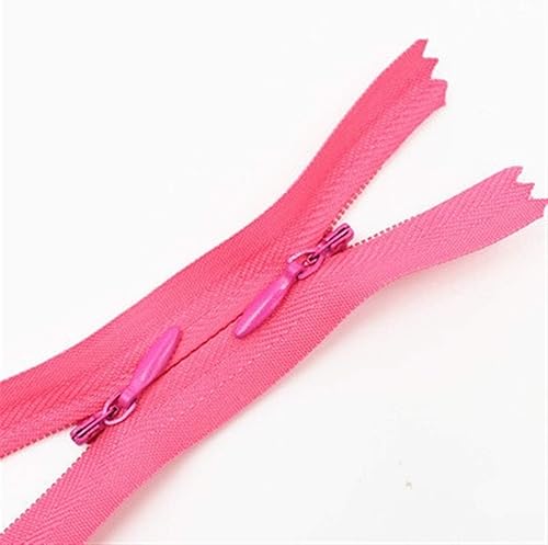 Miniatura 10 de Cierre de tela, 10 unidades, cremalleras invisibles de doble cabeza, para ropa de costura, vestido de alimentación, cremallera de bobina de nailon