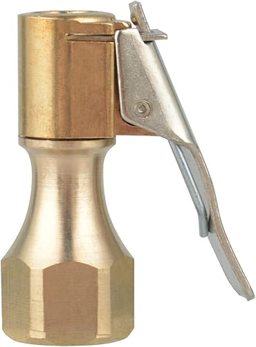 Miniatura 6 de Paquete de 2 portabrocas de latón para neumáticos, mandril de aire recto de flujo abierto con clip para compresor de medidor de inflador,