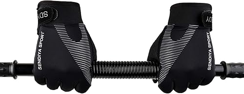 Miniatura 16 de YHT Guantes de entrenamiento, protección completa de la palma y agarre extra, guantes de gimnasio, pesca y esgrima para levantamiento de pesas,