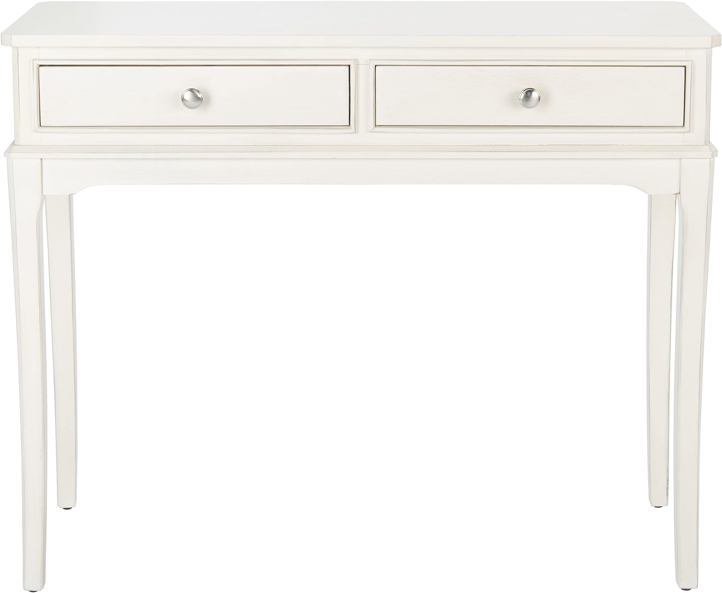 Home Collection Opal Distressed White 2-Drawer Console Table