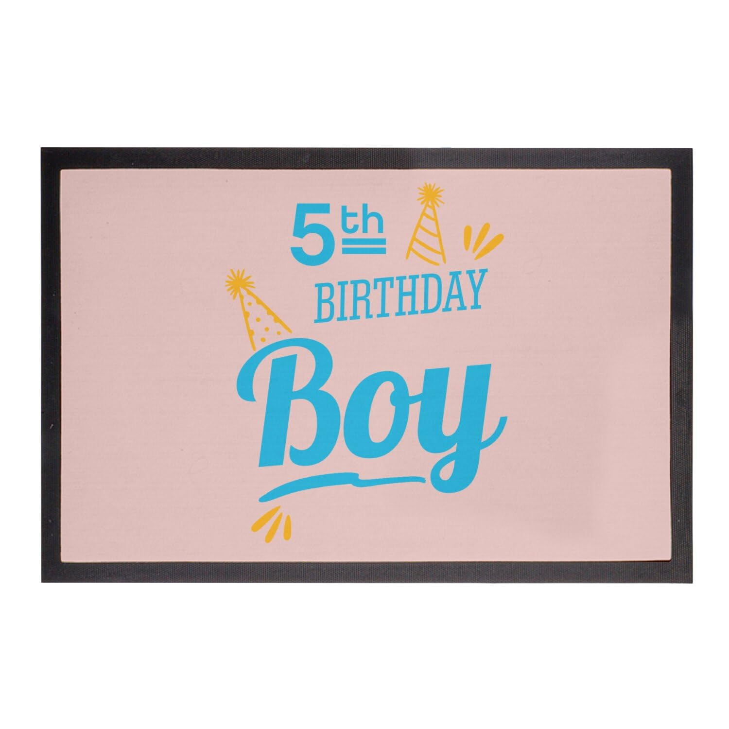 Paillasson rose original pour cadeau d'anniversaire enfant 5 ans