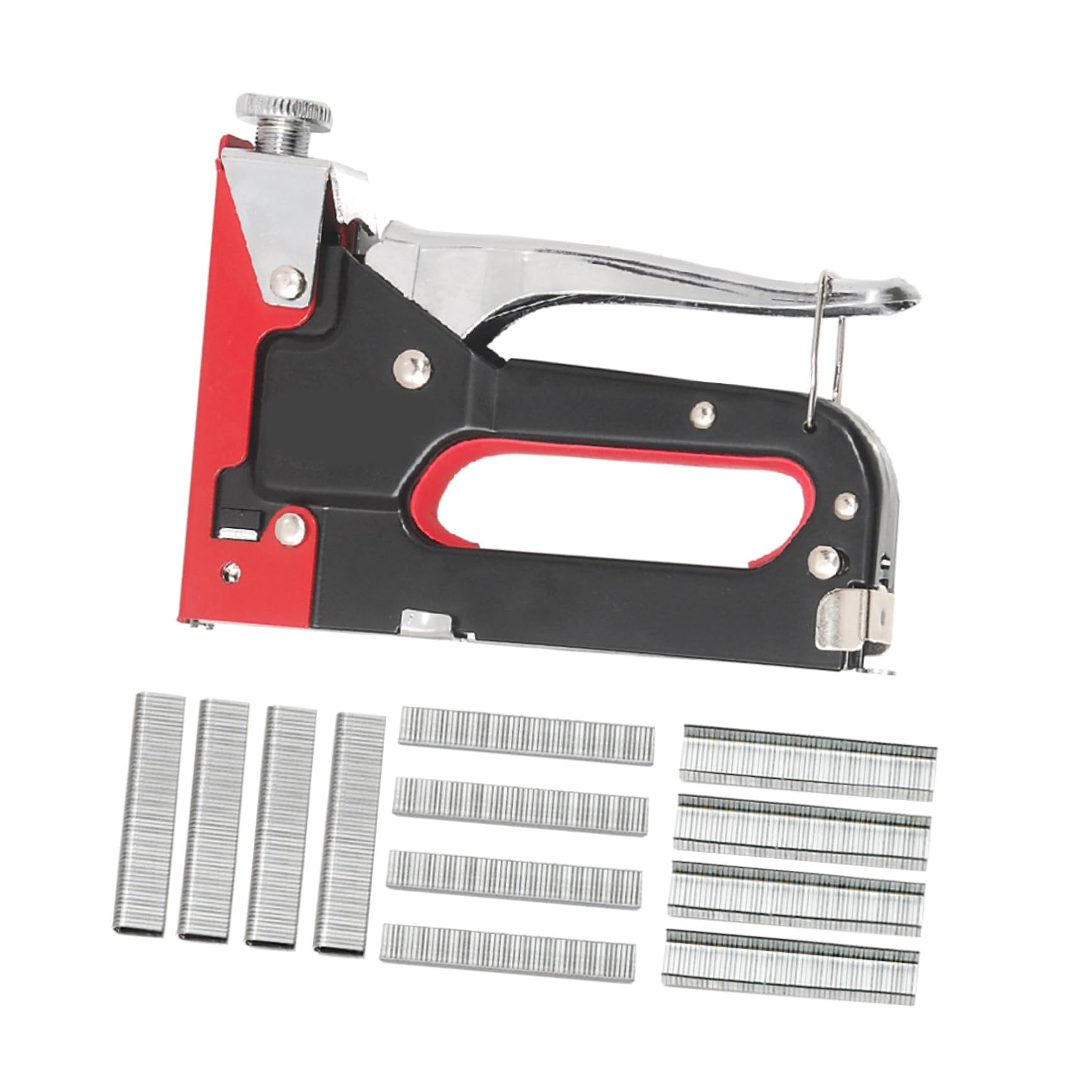 Pistola Sparachiodi Manuale 3 in 1 in Metallo per U | Impugnatura Ergonomica Curva, Chiusura a Fibbia Semplice, Uso Manuale per Graffette e Chiodi