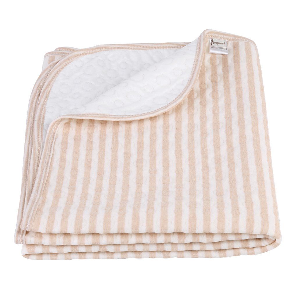 Matelas à Langer en Coton Bio pour Bébé Tapis de Protection Tapis Urine Matelas à Langer de Couches pour Poussette Lit de Bébé Enfant (L-70 * 105cm)