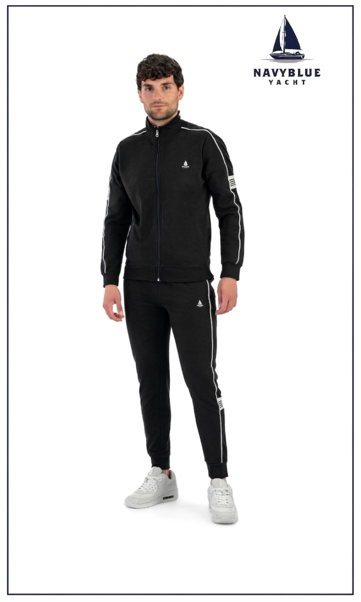 Tuta Uomo Estiva in Cotone French Terry - Full Zip in Felpina Leggera, Ideale per la Primavera e l’Autunno. Taglie OverSize