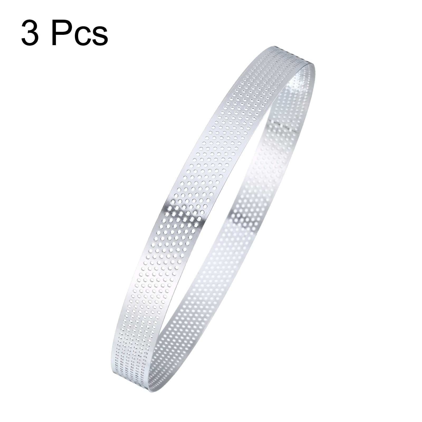 QUARKZMAN 3Pcs Anneaux à Tarte en Acier Inoxydable 8,3" Cercle de Cuisson