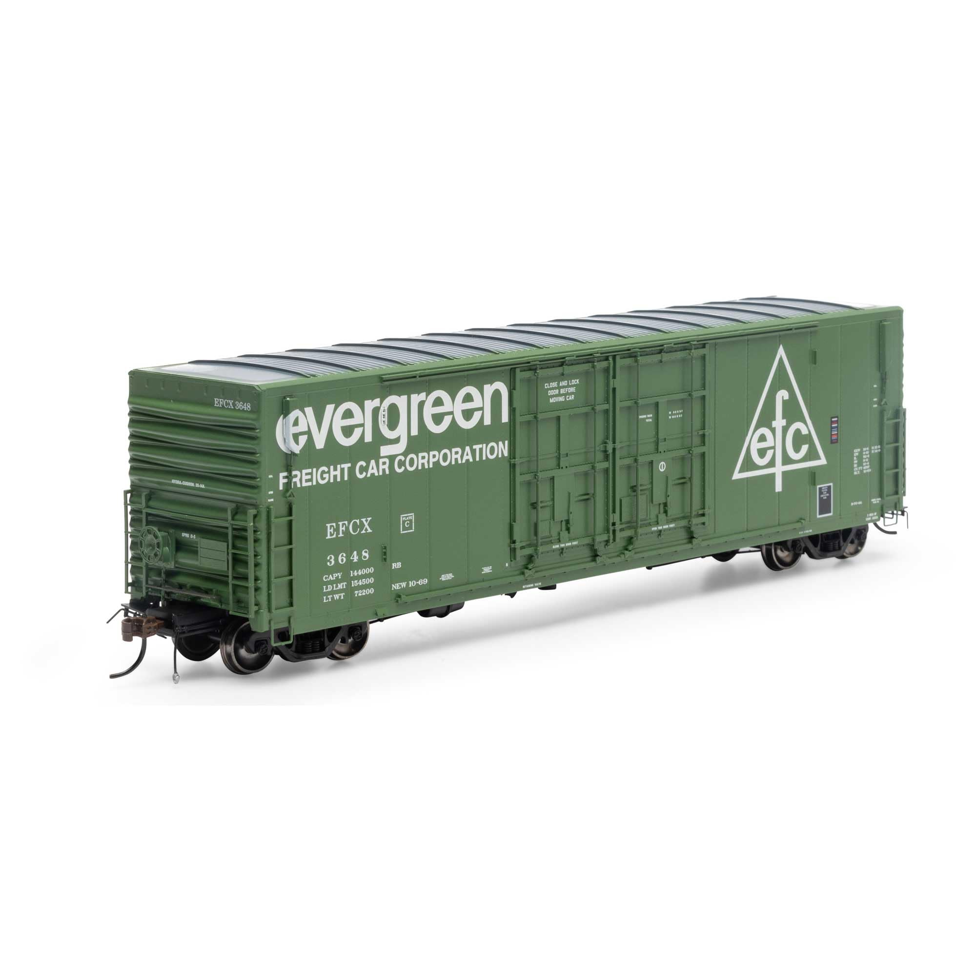 Athearn HO 50' PC&F Box/8'&8' YSD Plug Door EFCX #3648 ATHG68993 HO Rolling Stock