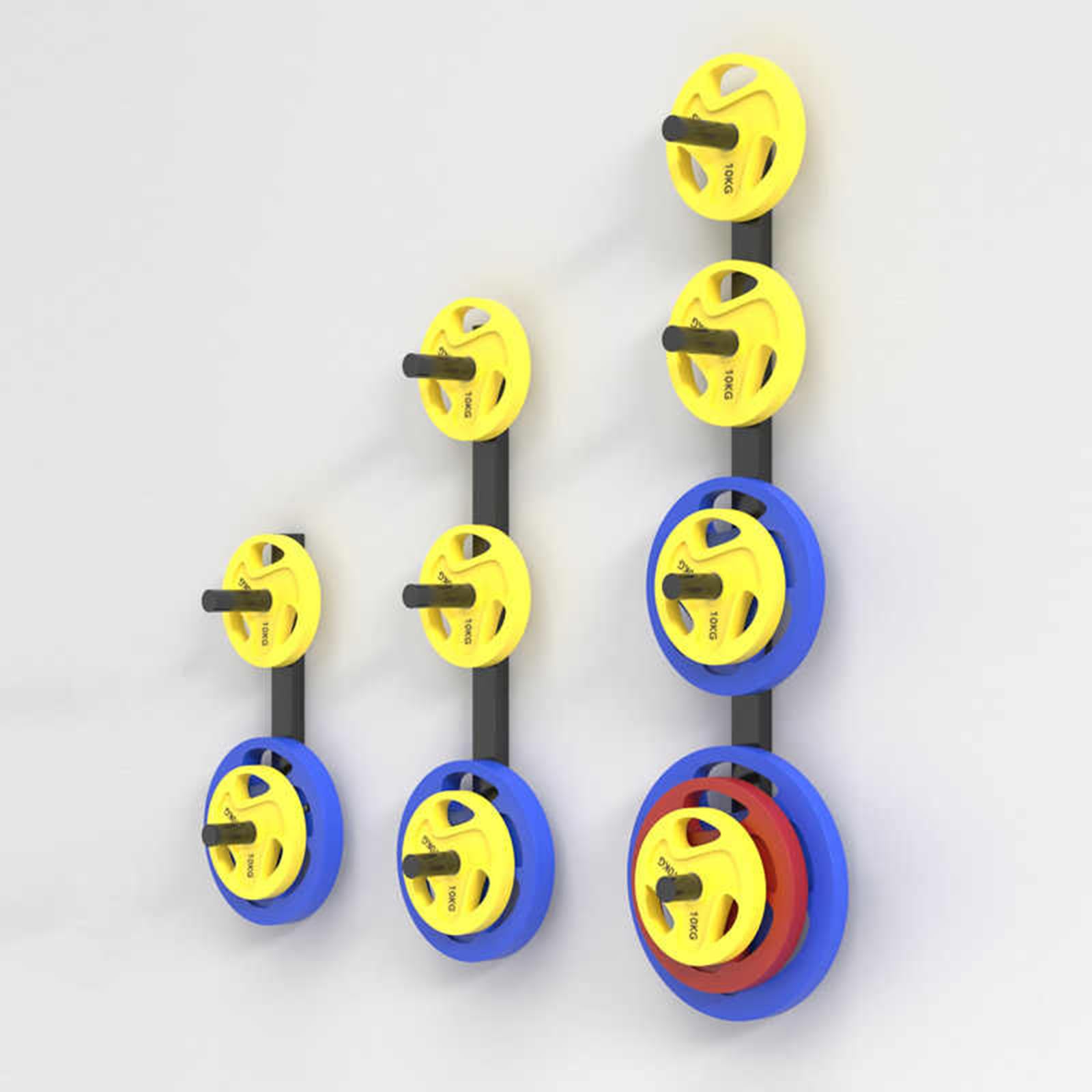 Soporte para Discos De Pesas, Soporte De Pared para Almacenar Discos De Pesas, Ahorra Espacio, Compatible con Discos Estándar De 2,5 Cm