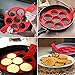 New Upgrade Pancake Molds Ring Fried Egg Mold Reusable Silicone Non Stick Pancake Maker Egg Ring Quickly Make a Cake for You to Save Valuable Time(Red) LIBERHAUS