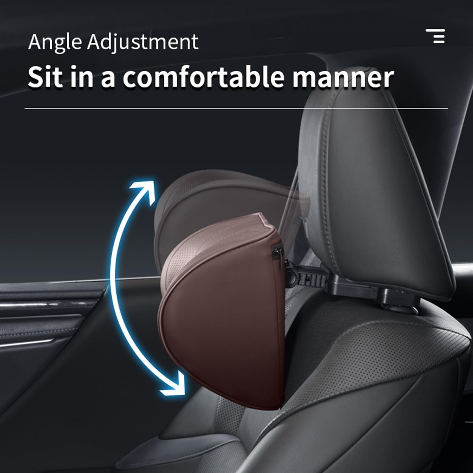 Coussin repose-tête pour voiture, réglable 3D – Soutien doux pour la peau