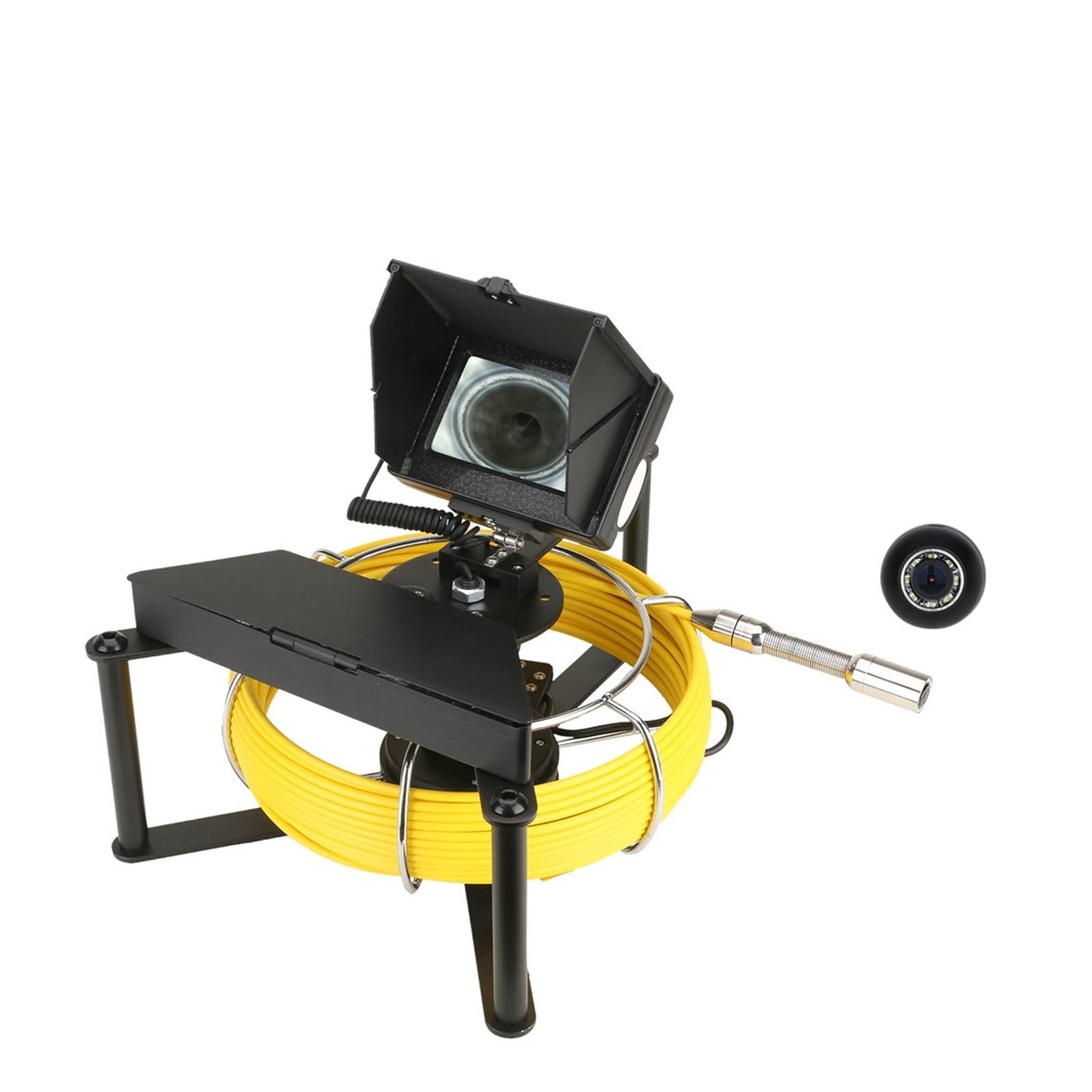 YNIYUJKL Pipe Inspection Camera 4.3Inch Ips Color Monitor Sewer Pipe Inspection Camera With Sewer Drain Industrial Endoscope Ip68 5600Mha Battery Portable Pipe Inspection Cam
