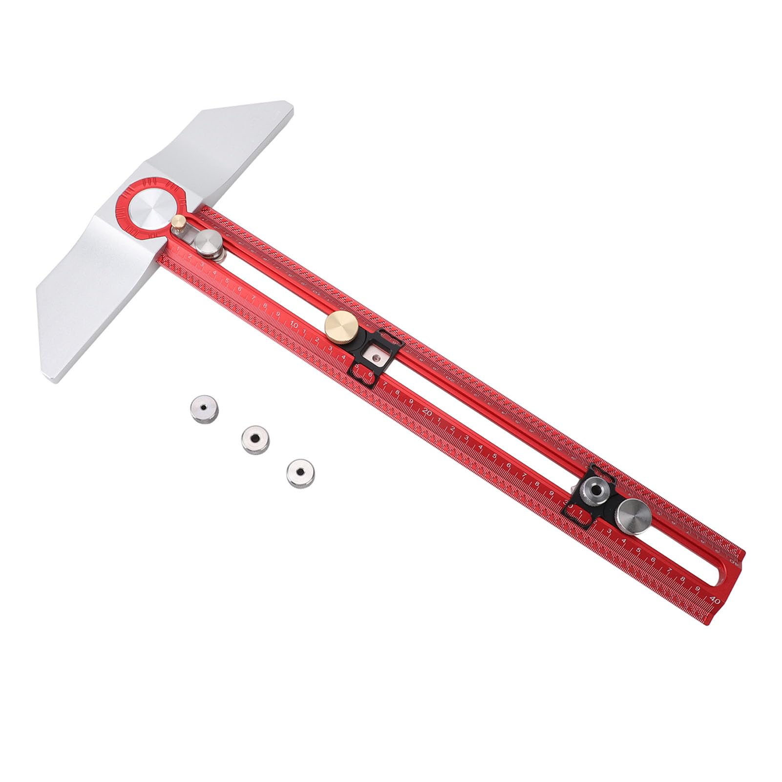 Hidyliu Regla para Carpintería Tipo T, Aleación de Aluminio, Alta Precisión para Trazar y Medir con Precisión, Adecuada para Entusiastas del Bricolaje