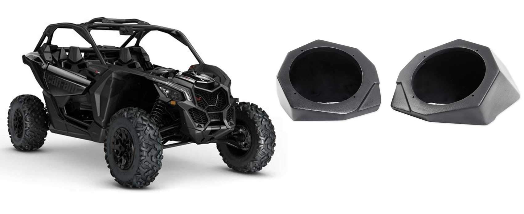 SSV Works X3-F65 2017-2025 Can-Am Maverick X3 6.5" Speaker Pods (X3-F65U - Unloaded)