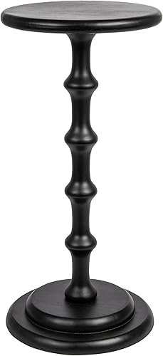 Ergo Pedestal - Mesa auxiliar de cóctel, color negro