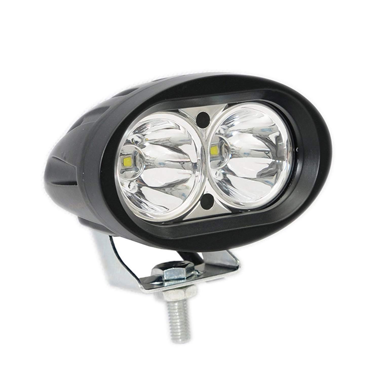 Pivalo PV2OW1P 2 LED Oval 4D Projector Lens Fog Light Waterproof Flood Beam CREE LED DRL Spotlight for Motorcycle and Cars (20W)