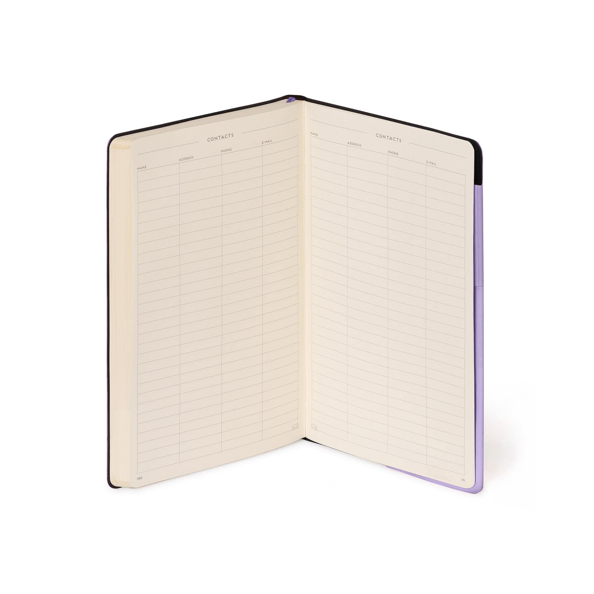 Legami - Beyaz sayfalı not defteri, orta, 192 sayfa, yumuşak poliüretan kapak, FSC® sertifikalı kağıt, fildişi renkli kağıt, 90 g/m², aylık planlayıcı, adres defteri, yer imi, 13 x 21 cm,