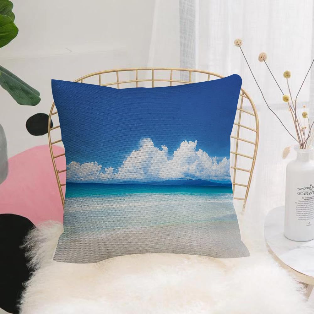 HYOSXW Cushion Cover,Throw Pillow Case Home Decorative for Living Room Bedroom Sofa Chair 16X16 Inch,Abstract ocean seascape blurred panning motion,Pillowcase 40X40cm