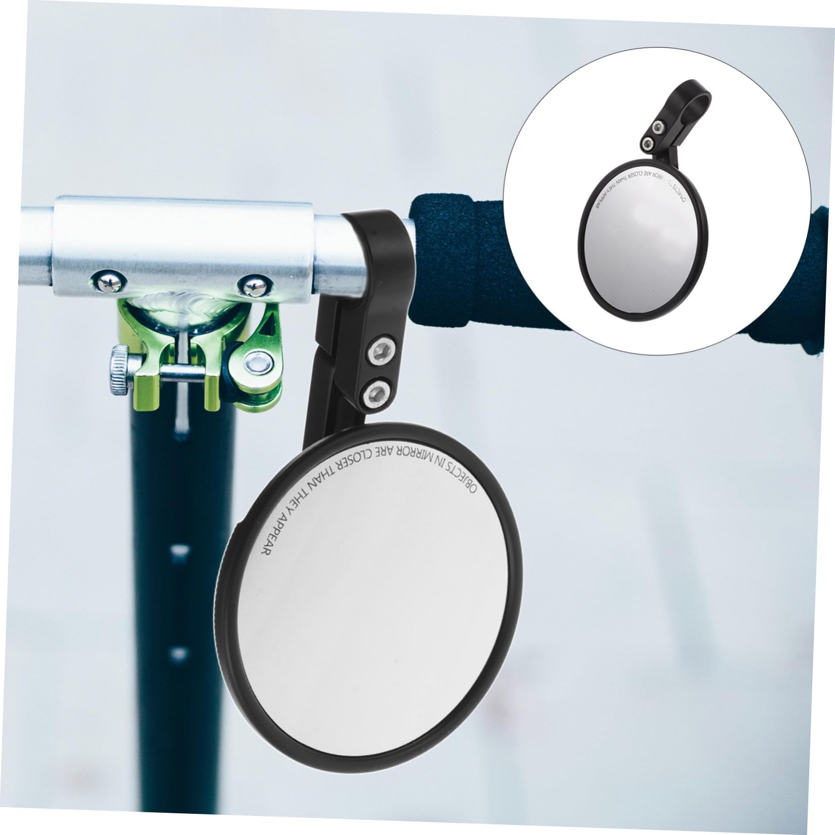 SUPVOX Rétroviseurs de Vélo Réglables en Plastique et Verre, Compatibles Guidon 22-24mm, Légers et Pivotants pour Vélo de Route et Vtt, Lot de 2 Pièces Noirs