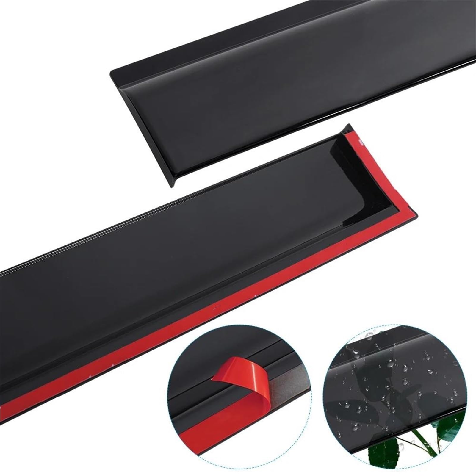 Viseras Viento para Nissan para Navara 1997-2005, Doble Cabina, Negro Mate, Deflector De Viento, Visera Protectora para Ventana. Guardias Lluvia
