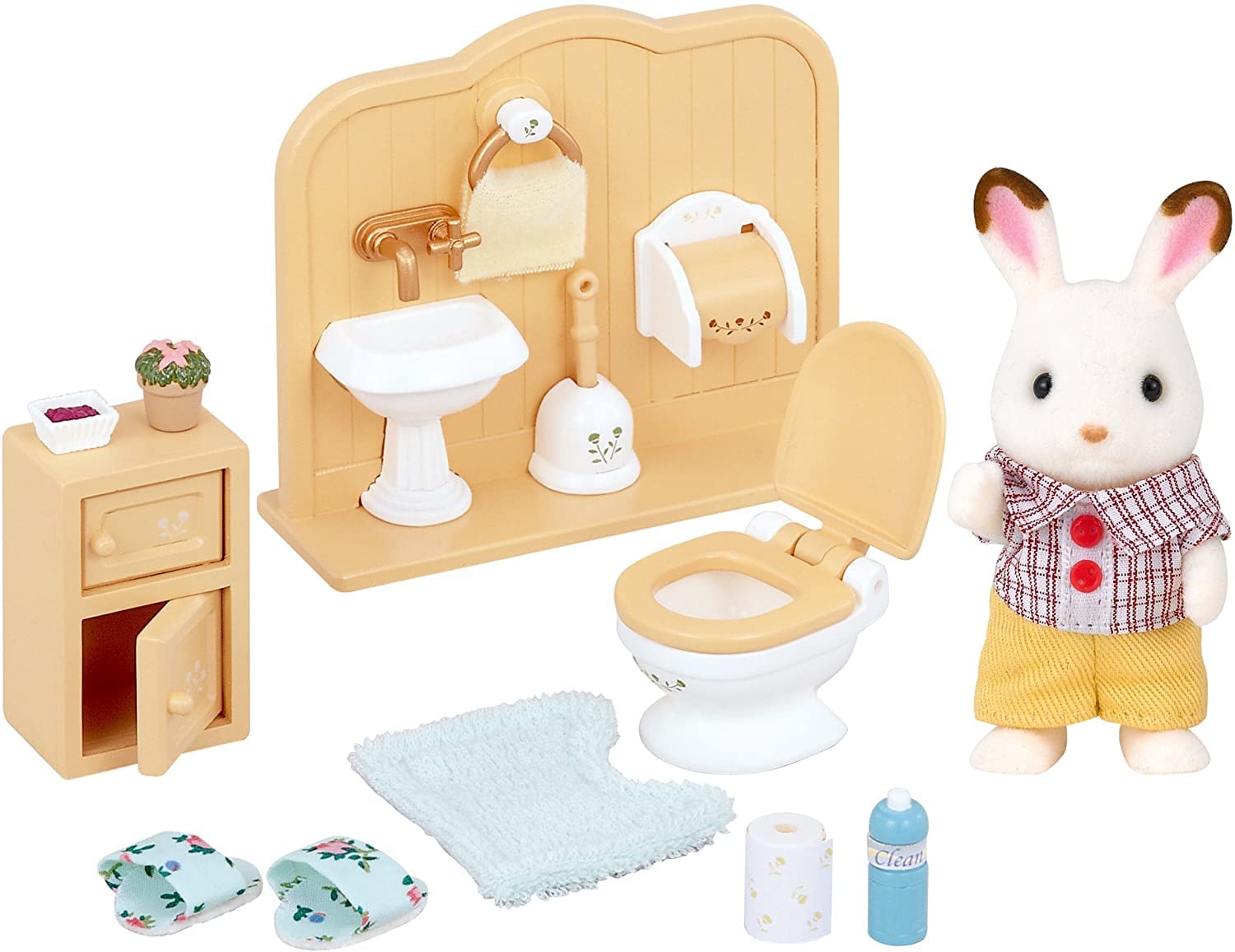 Sylvanian Families 5015 Chocolate Brother with Bathroom Figure with Accessories, Multicolor, 15 cm - Image 2