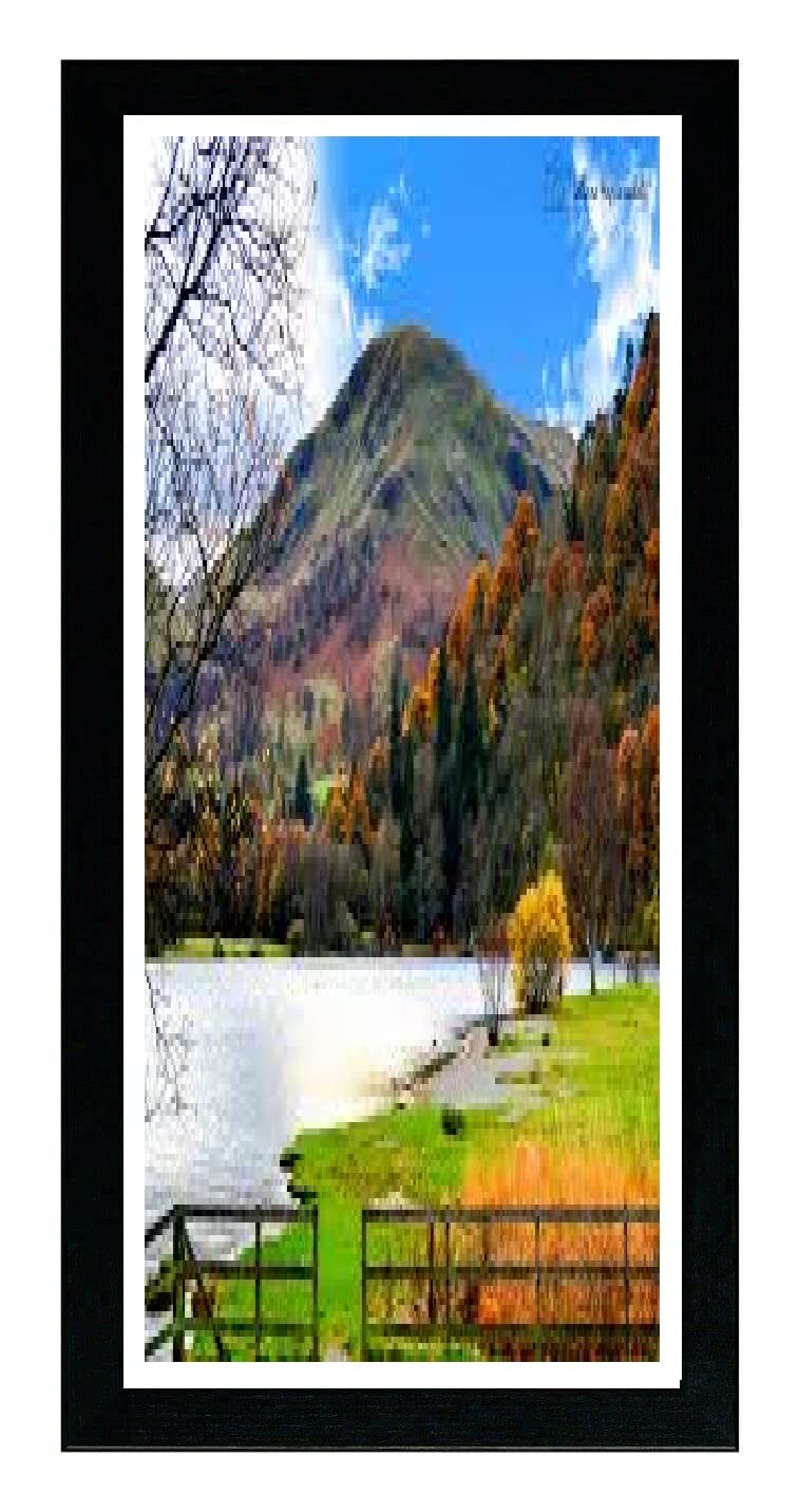 Black Panoramic Photo Frame Modern Picture Poster Frames Real Wood Bespoke Sizes Acrylic Glass 700mm x 450mm