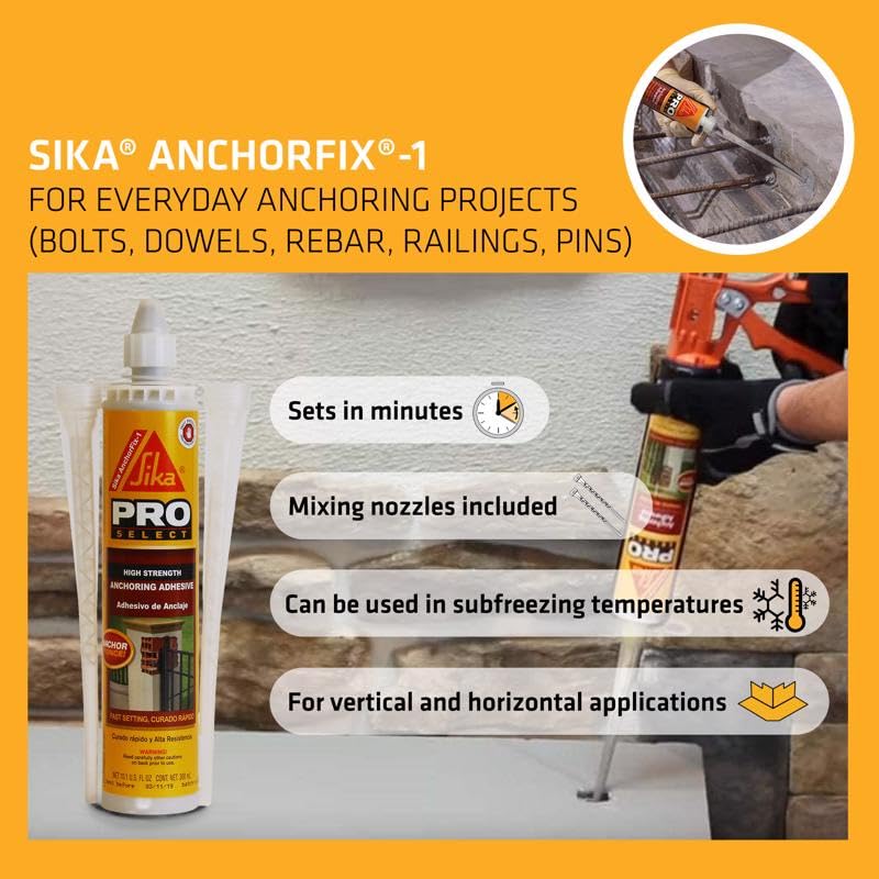 SIKA Corporation 112729 10.1 Oz Pro Select High Strength Siliconized Acrylic Compound Adhesive